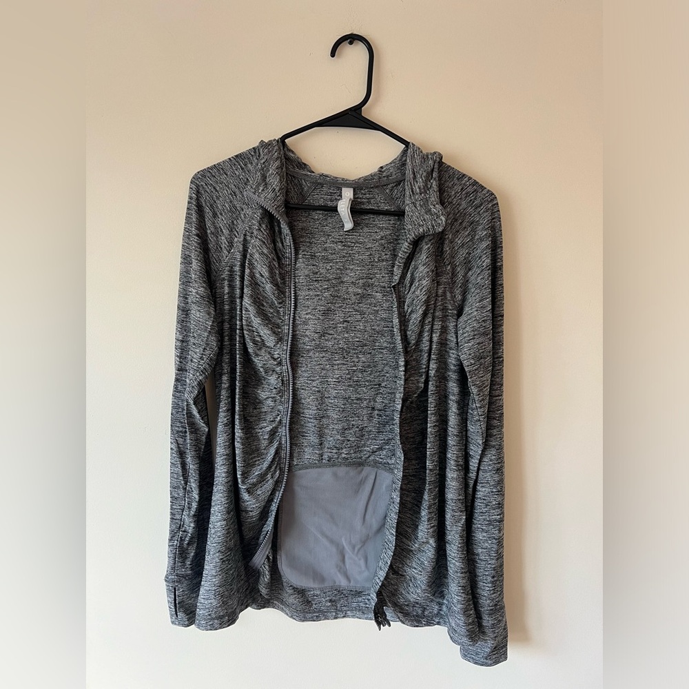 Athleta Women’s Grey Gray Medium Athletic Athleisure Track Style Running Jacket